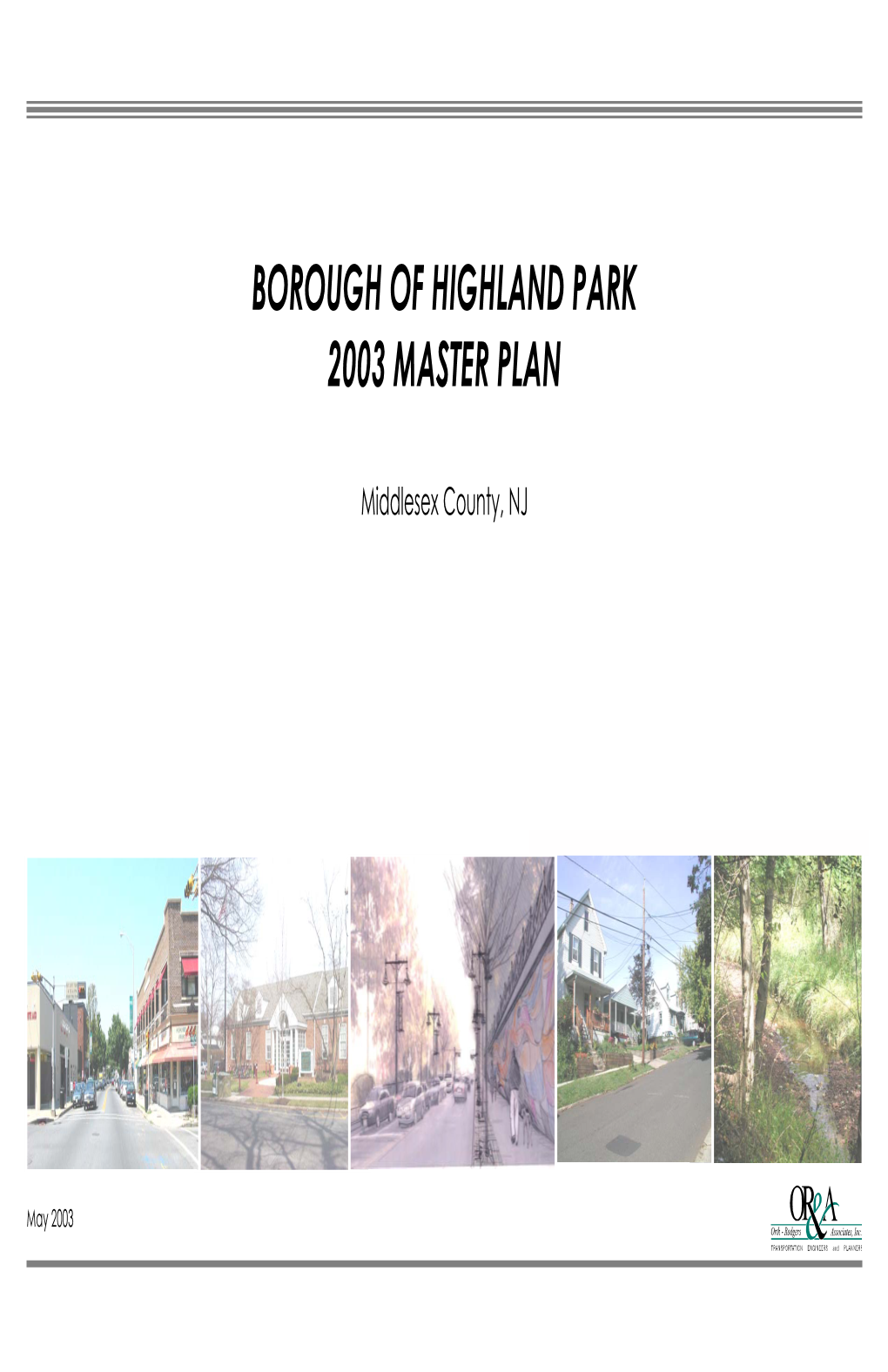 Borough of Highland Park 2003 Master Plan