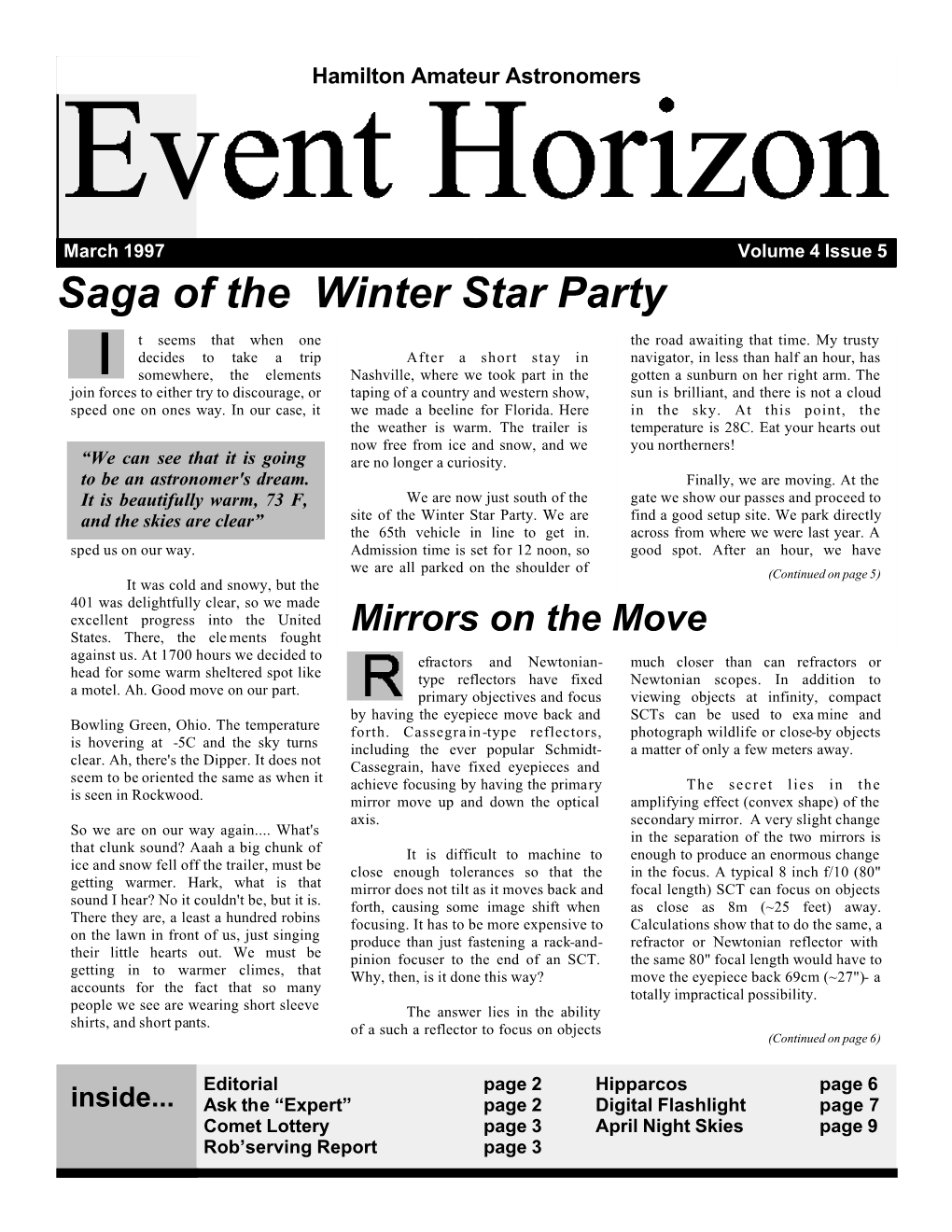 Saga of the Winter Star Party