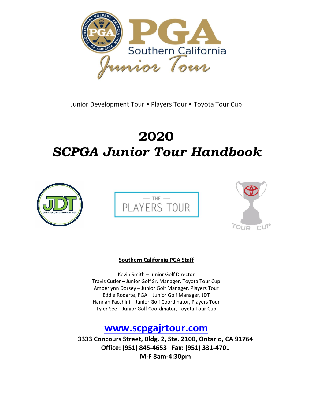 2020 SCPGA Junior Tour Handbook