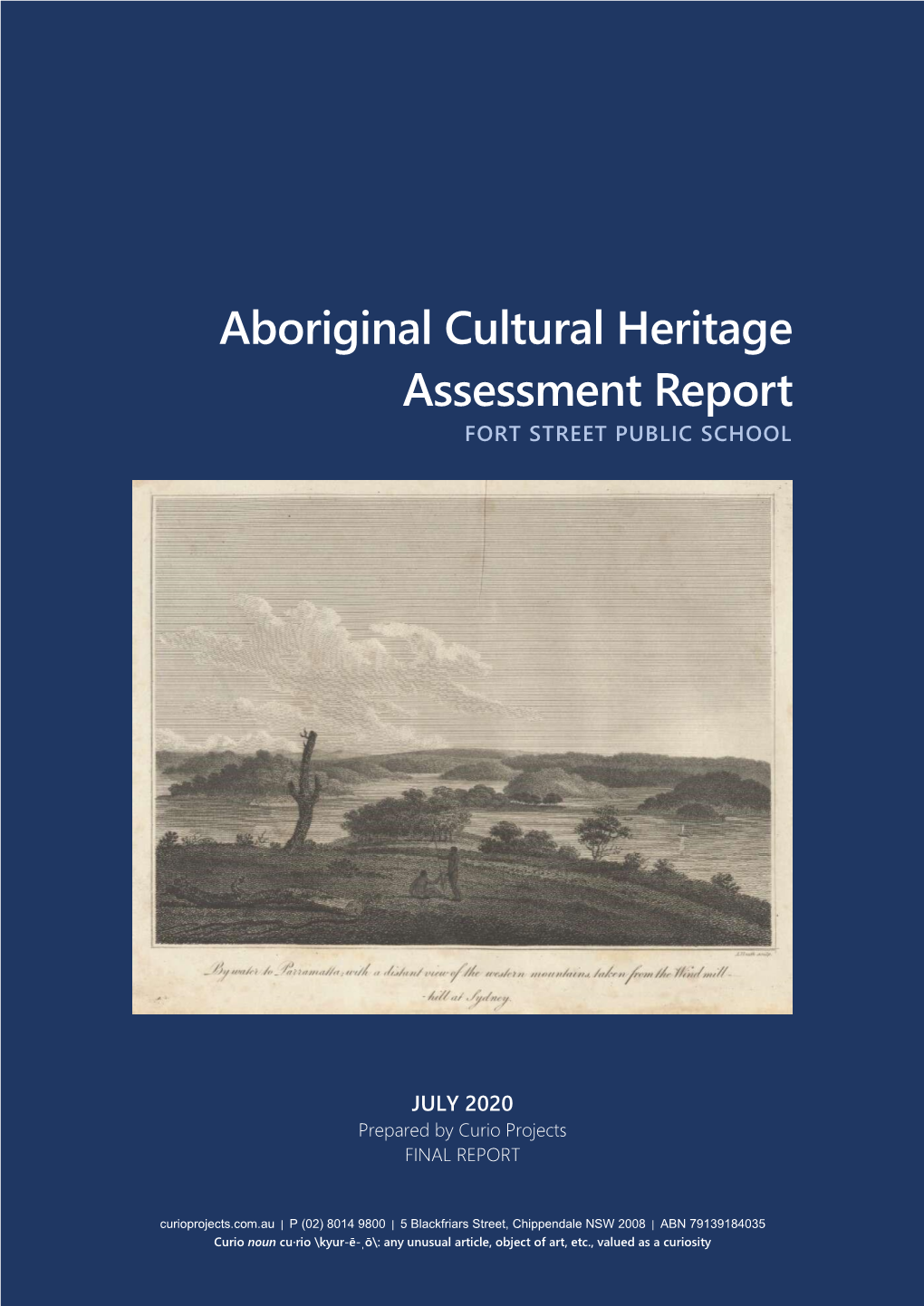 Aboriginal Cultural Heritage Assessment Report FORT STREET PUBLIC SCHOOL