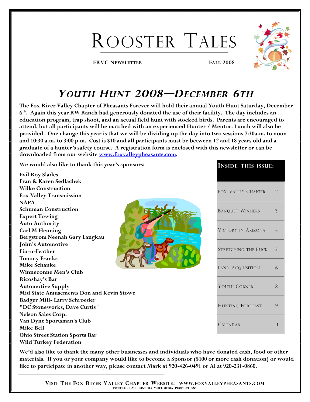 PF Fall 2008 Newsletter