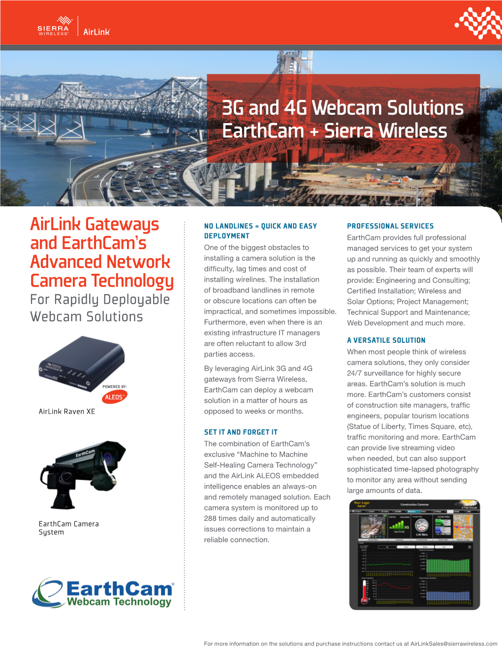 3G and 4G Webcam Solutions Earthcam + Sierra Wireless