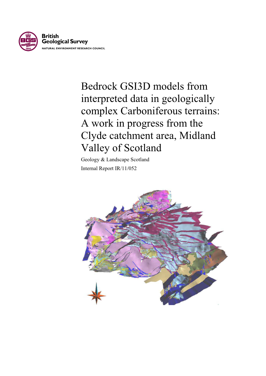 Bedrock GS13D Models from Interpreted Data in Geologically