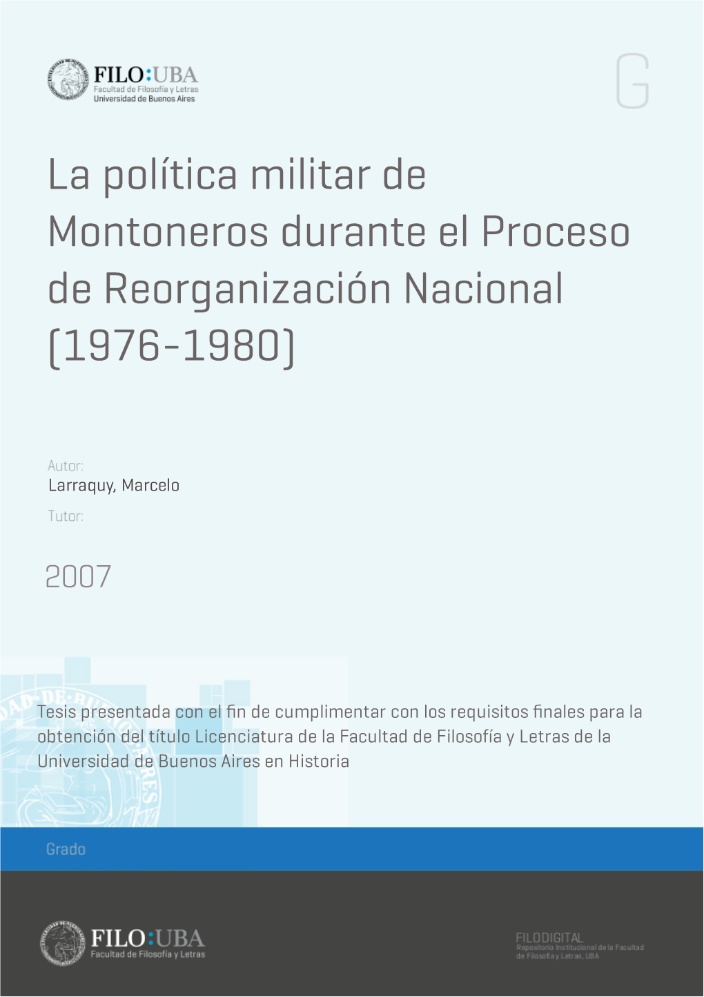 La Política Militar De Montoneros Durante El Proceso De Reorganización Nacional (1976-1980)
