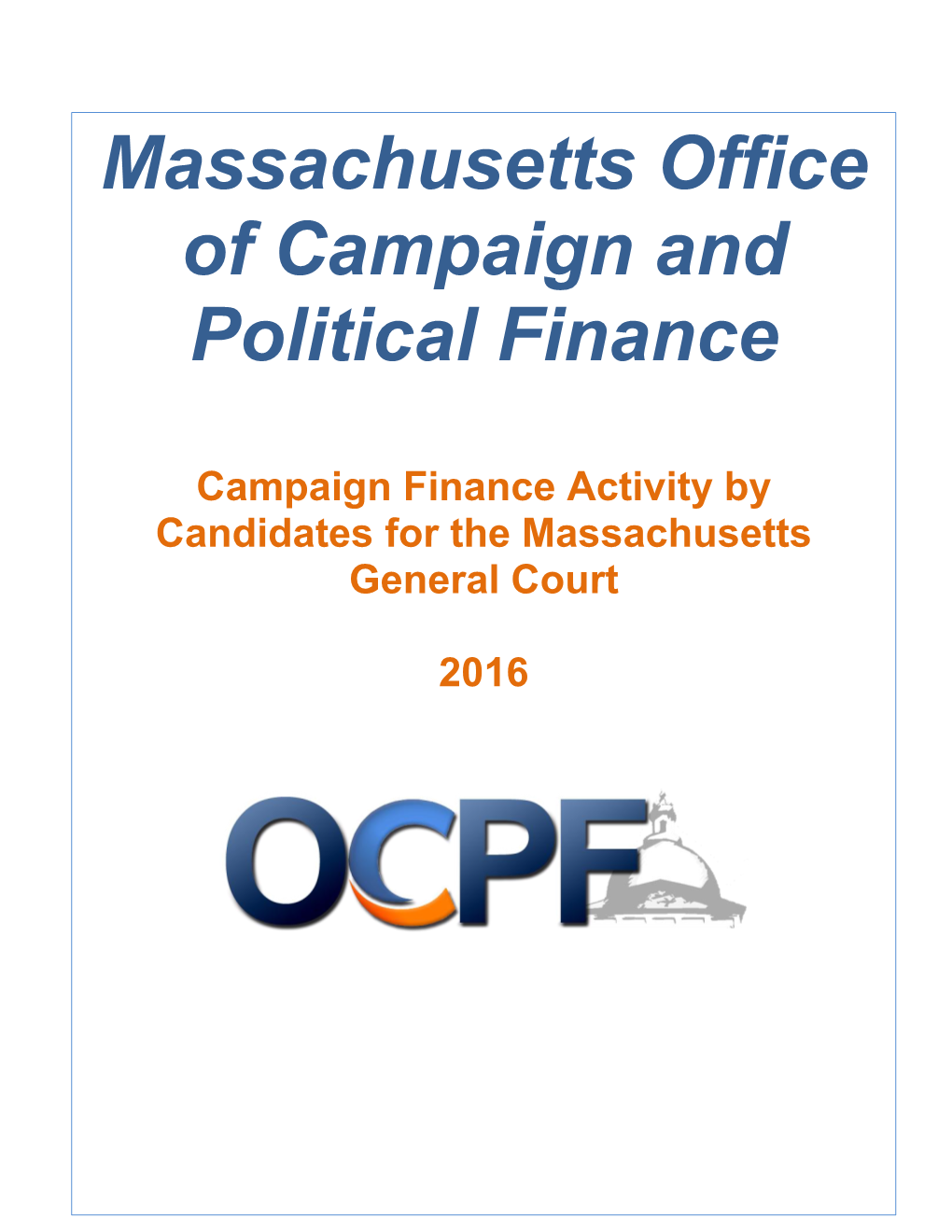 Massachusetts Office of Campaign and Political Finance