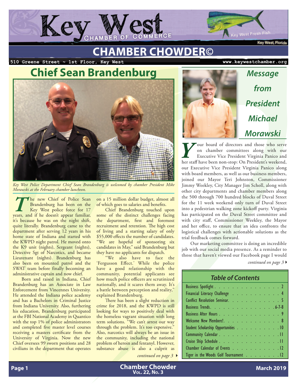 Chamber Chowder© Chief Sean Brandenburg