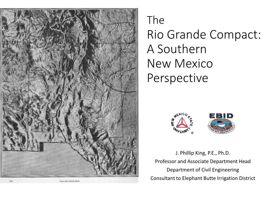 Rio Grande Compact: a Southern New Mexico Perspective