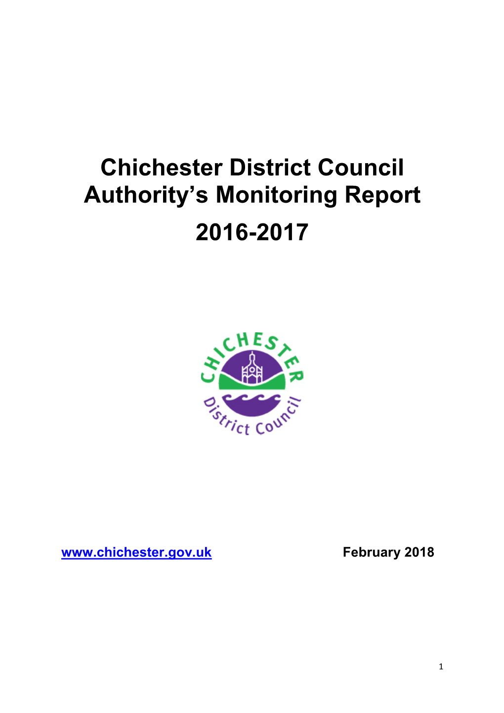 Chichester District Council Authority's Monitoring Report 2016-2017