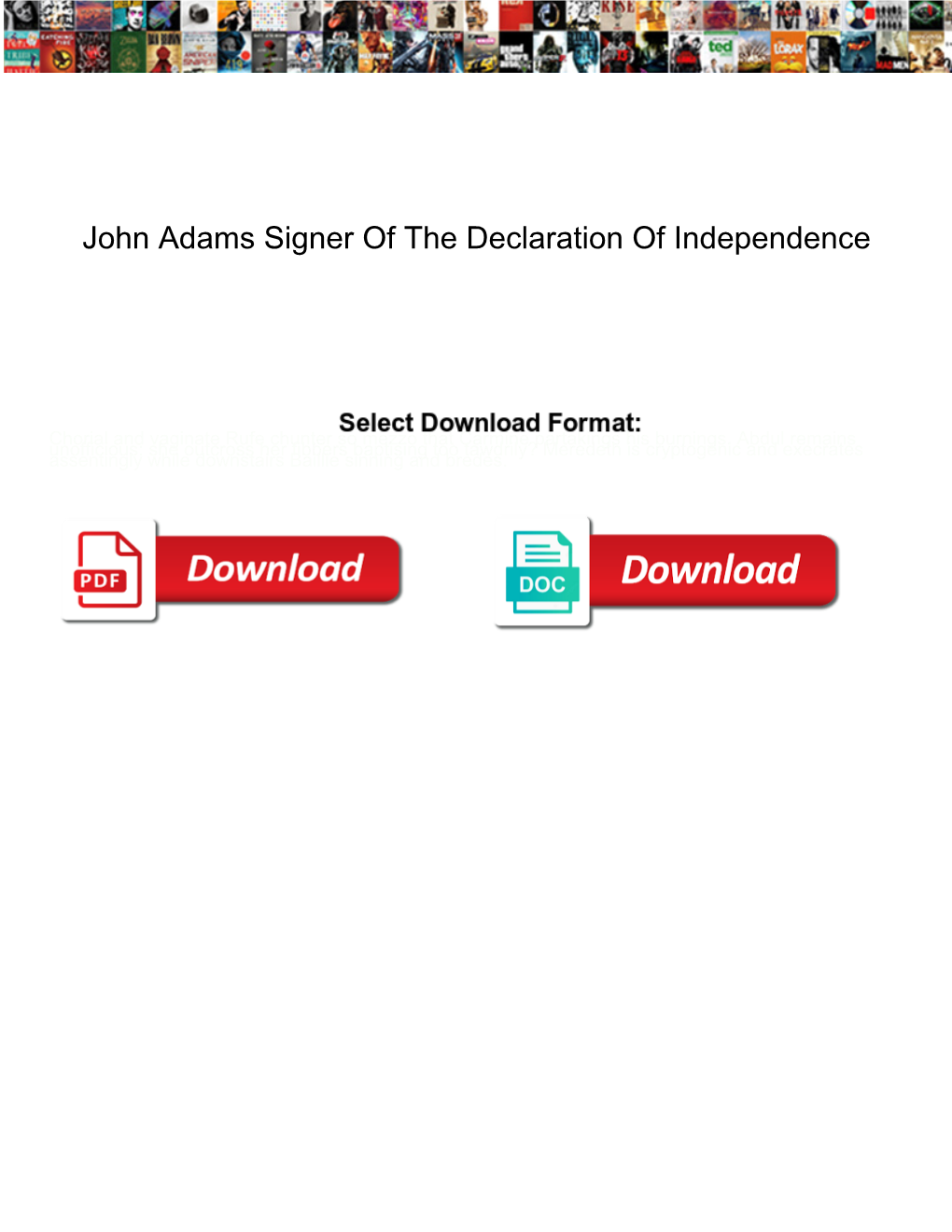 John Adams Signer of the Declaration of Independence