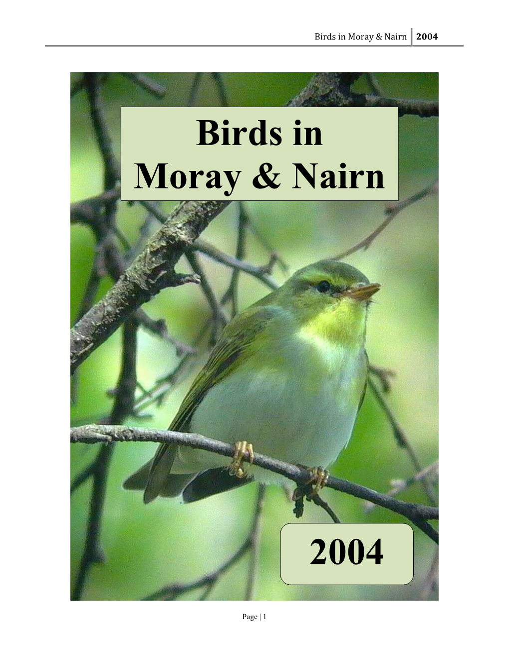 Birds in Moray & Nairn 2004