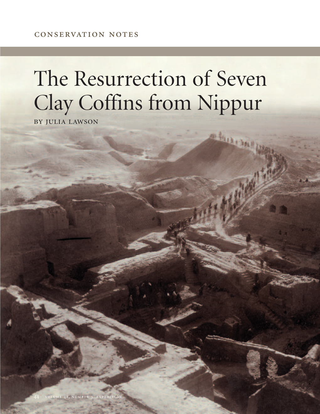 The Resurrection of Seven Clay Coffins from Nippur by Julia Lawson