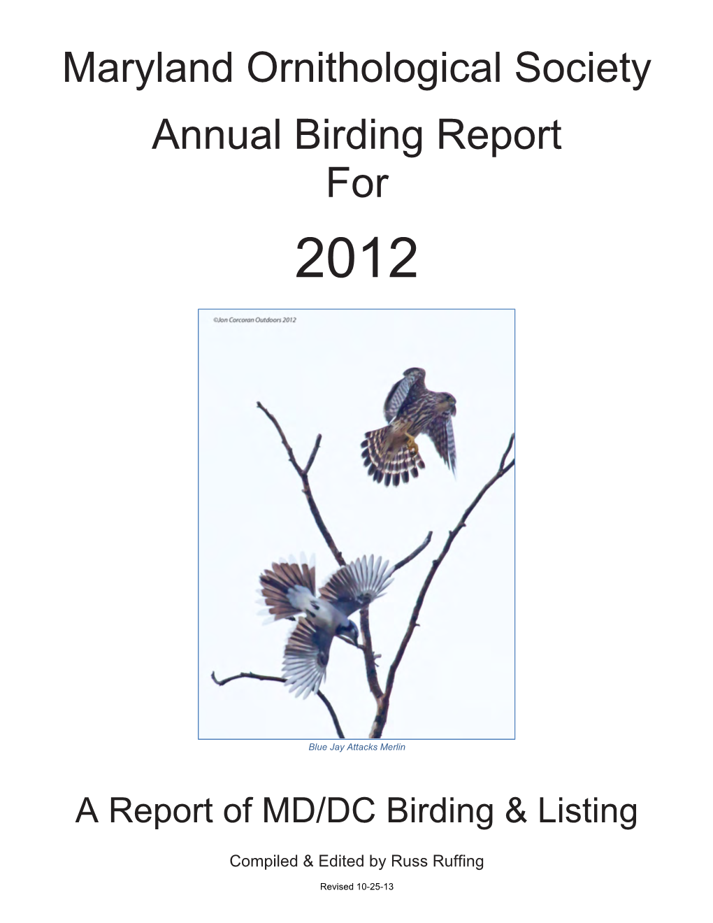 Maryland Annual Birding Report (2012)