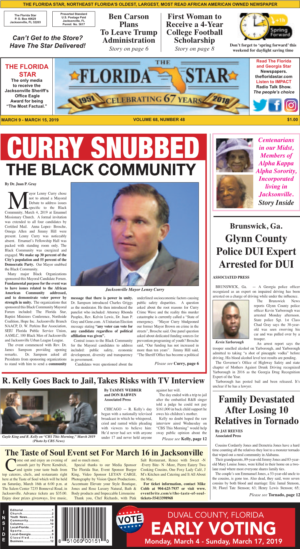 CURRY SNUBBED Alpha Kappa Alpha Sorority, the BLACK COMMUNITY Incorporated by Dr