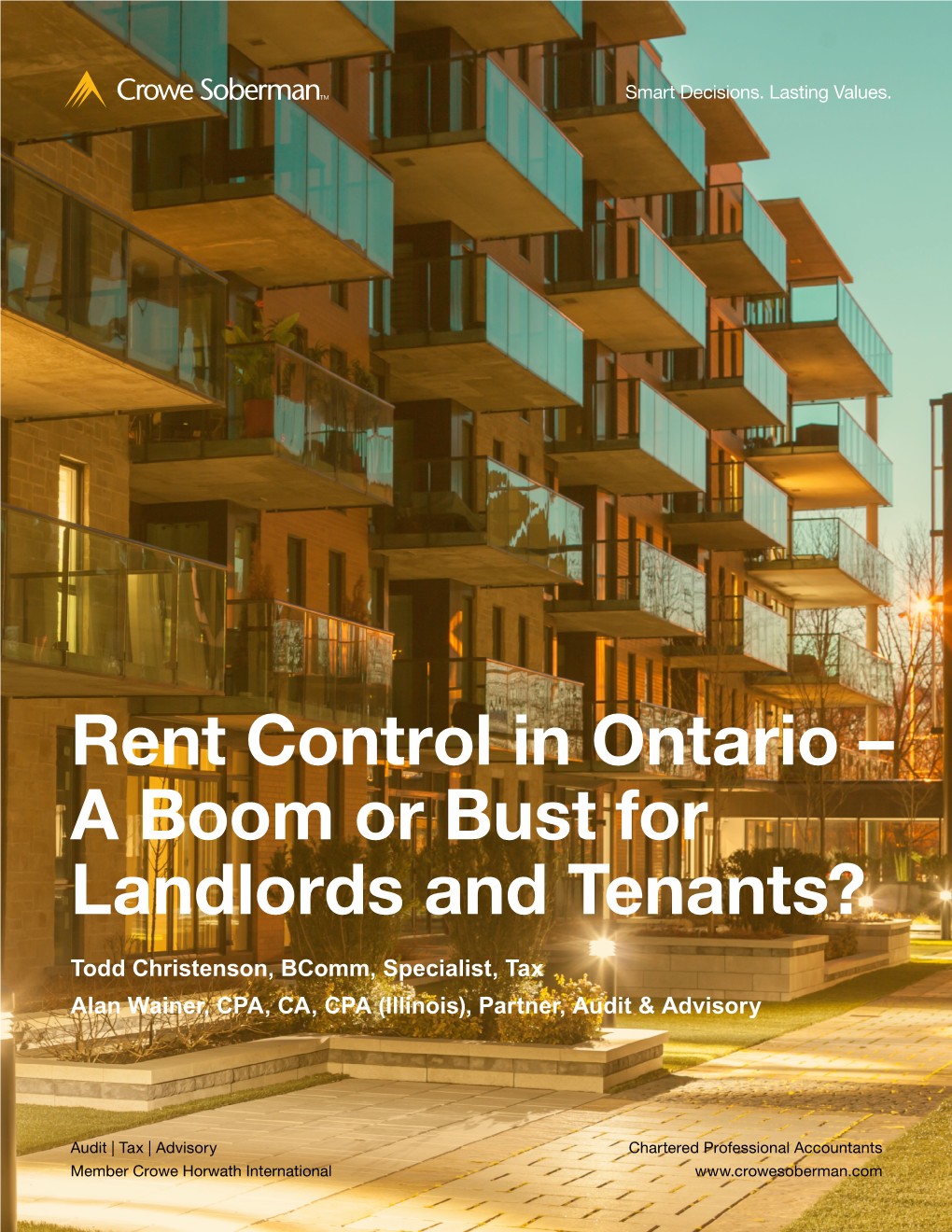 Rent Control in Ontario – a Boom Or Bust for Landlords and Tenants?