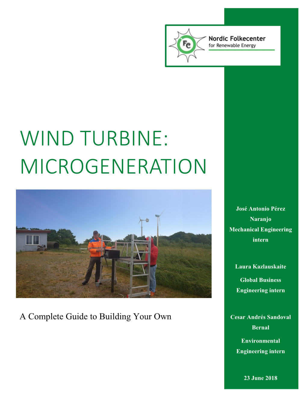 Wind Turbine: Microgeneration
