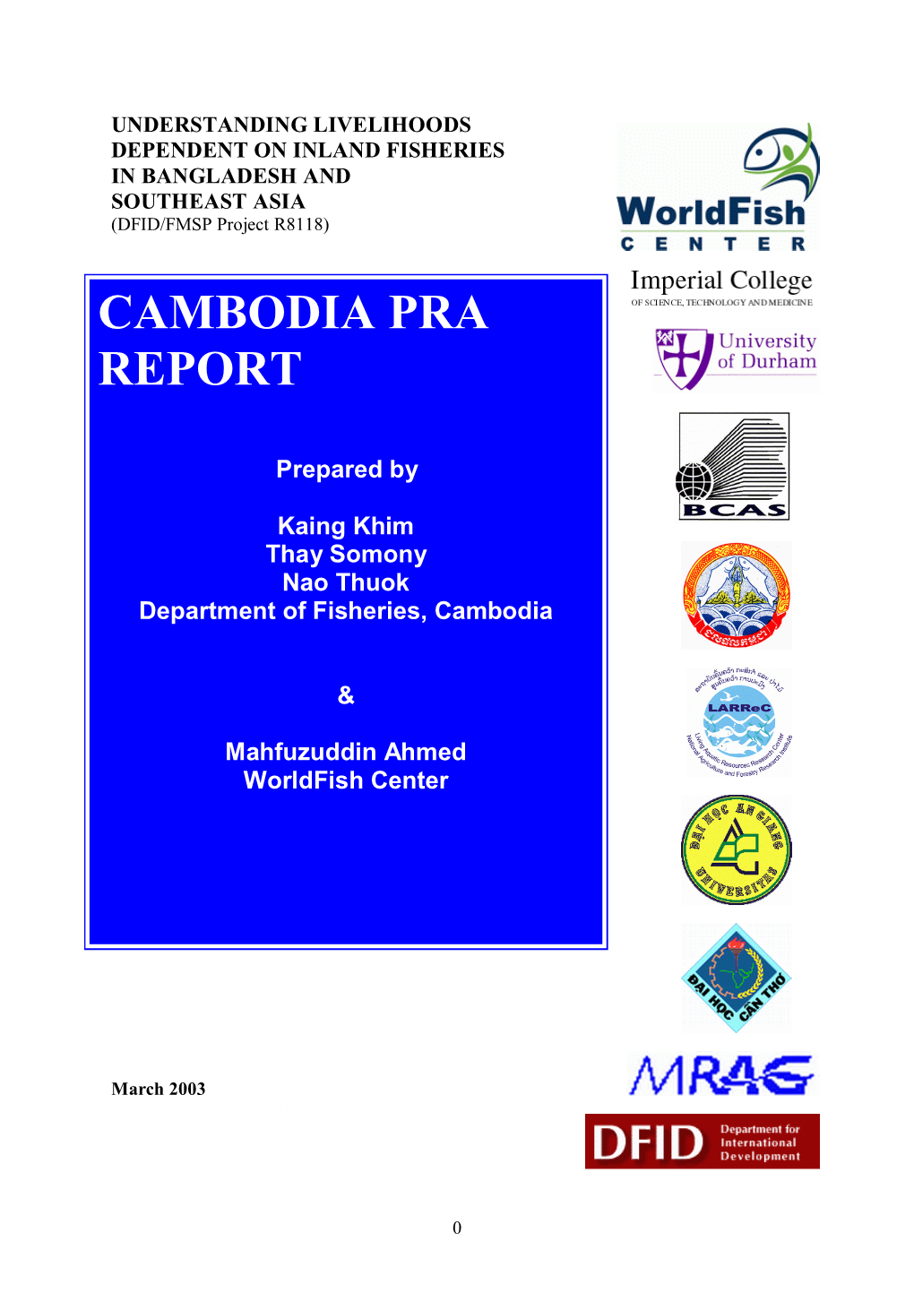 Cambodia Pra Report