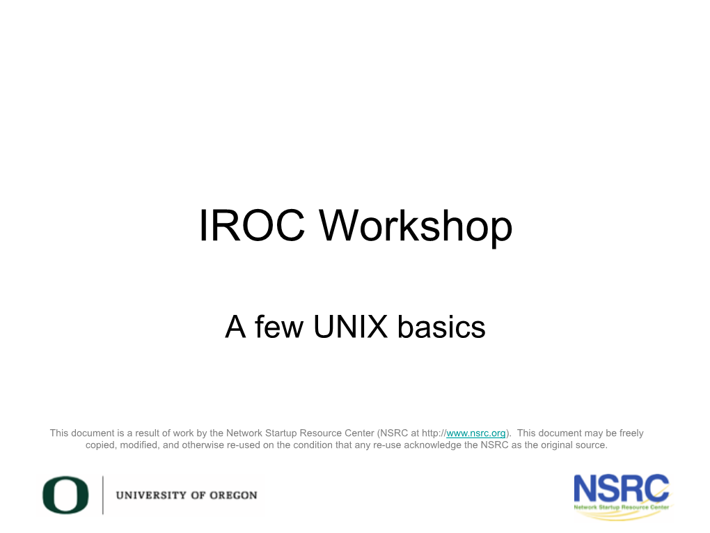 IROC Workshop