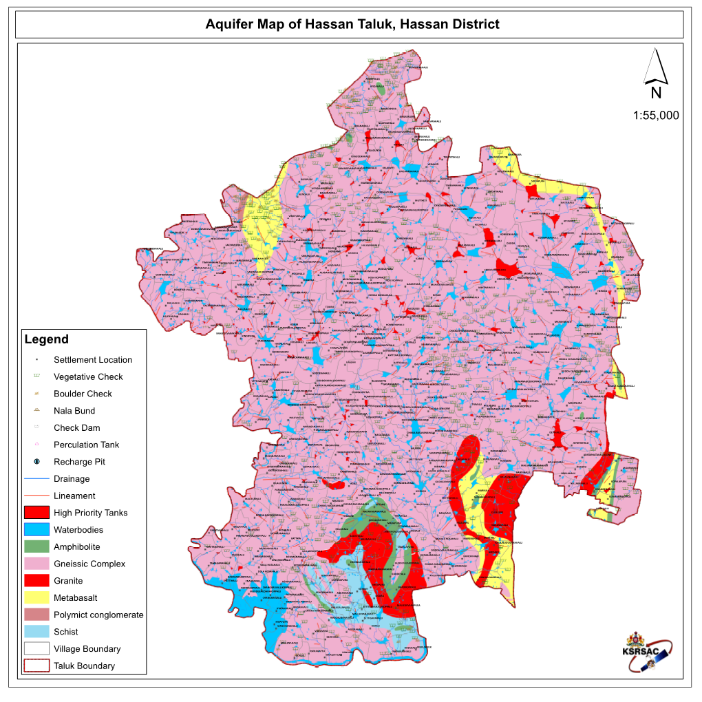 Aquifer Map of Hassan Taluk, Hassan District