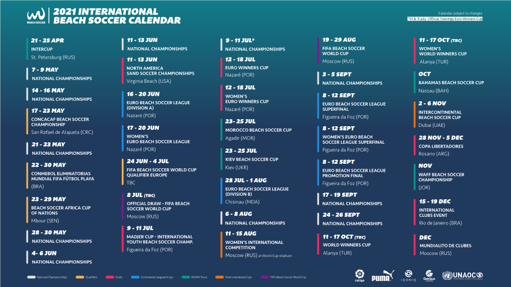 Bsww 2021 Bs International Calendar