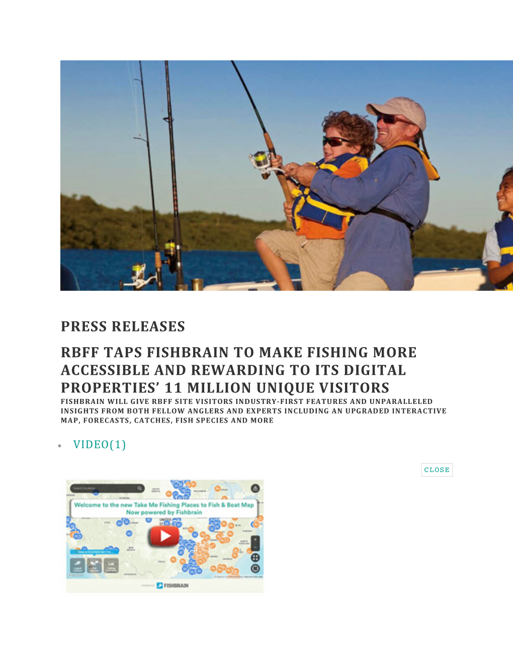 Press Releases Rbff Taps Fishbrain to Make Fishing