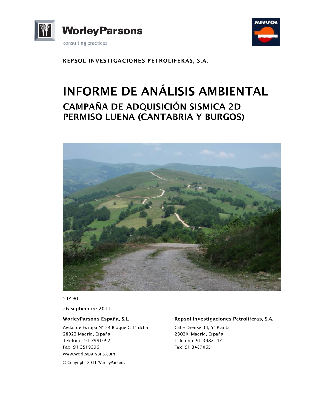 Informe De Análisis Ambiental Campaña De Adquisición Sismica 2D Permiso Luena (Cantabria Y Burgos)
