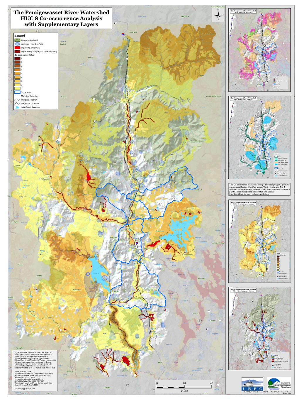 The Pemigewasset River Watershed HUC 8 Co-Occurrence Analysis With