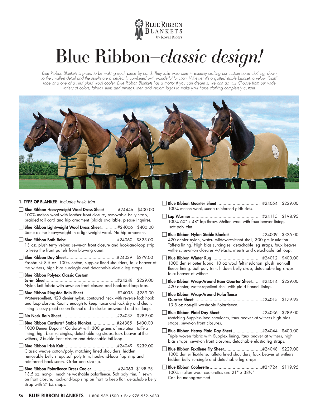 Blue Ribbon–Classic Design!