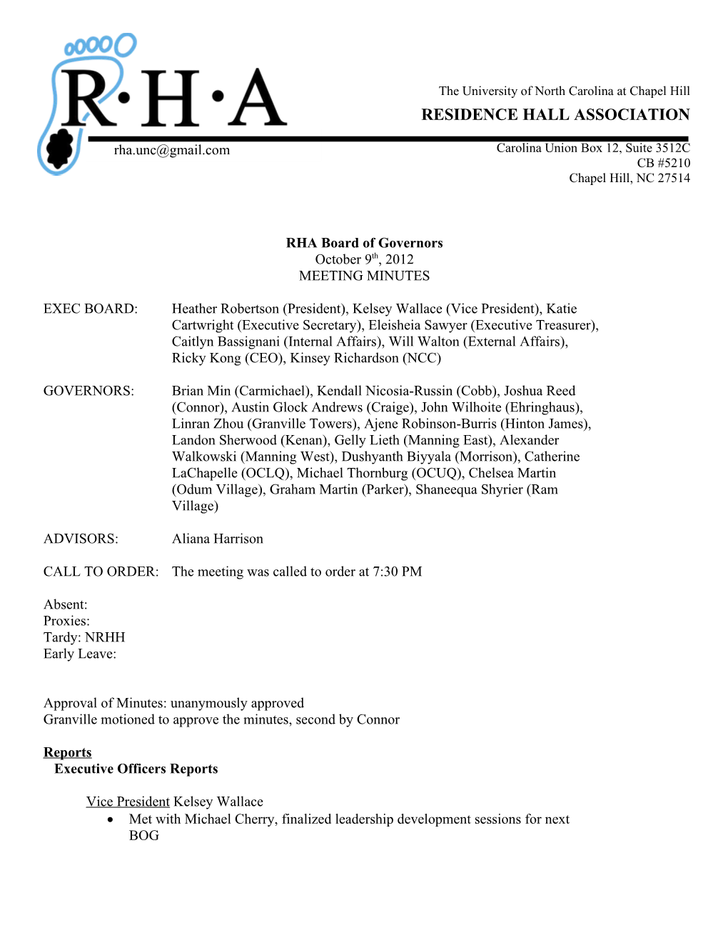 RHA Board of Governors s1