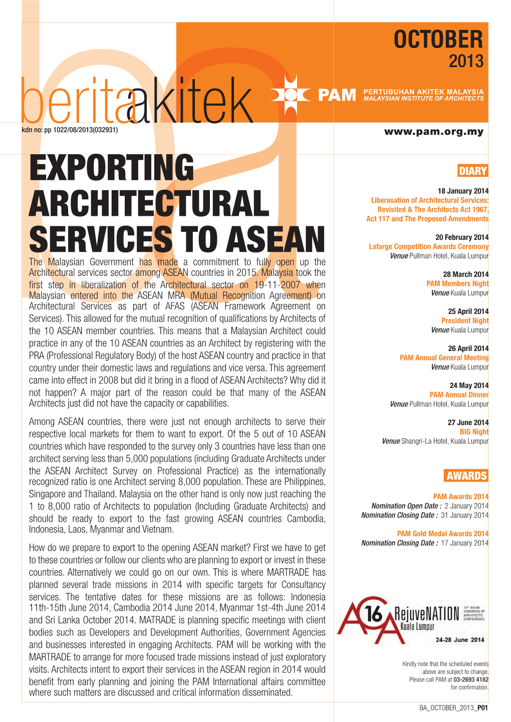 Exporting Architectural Services to Asean