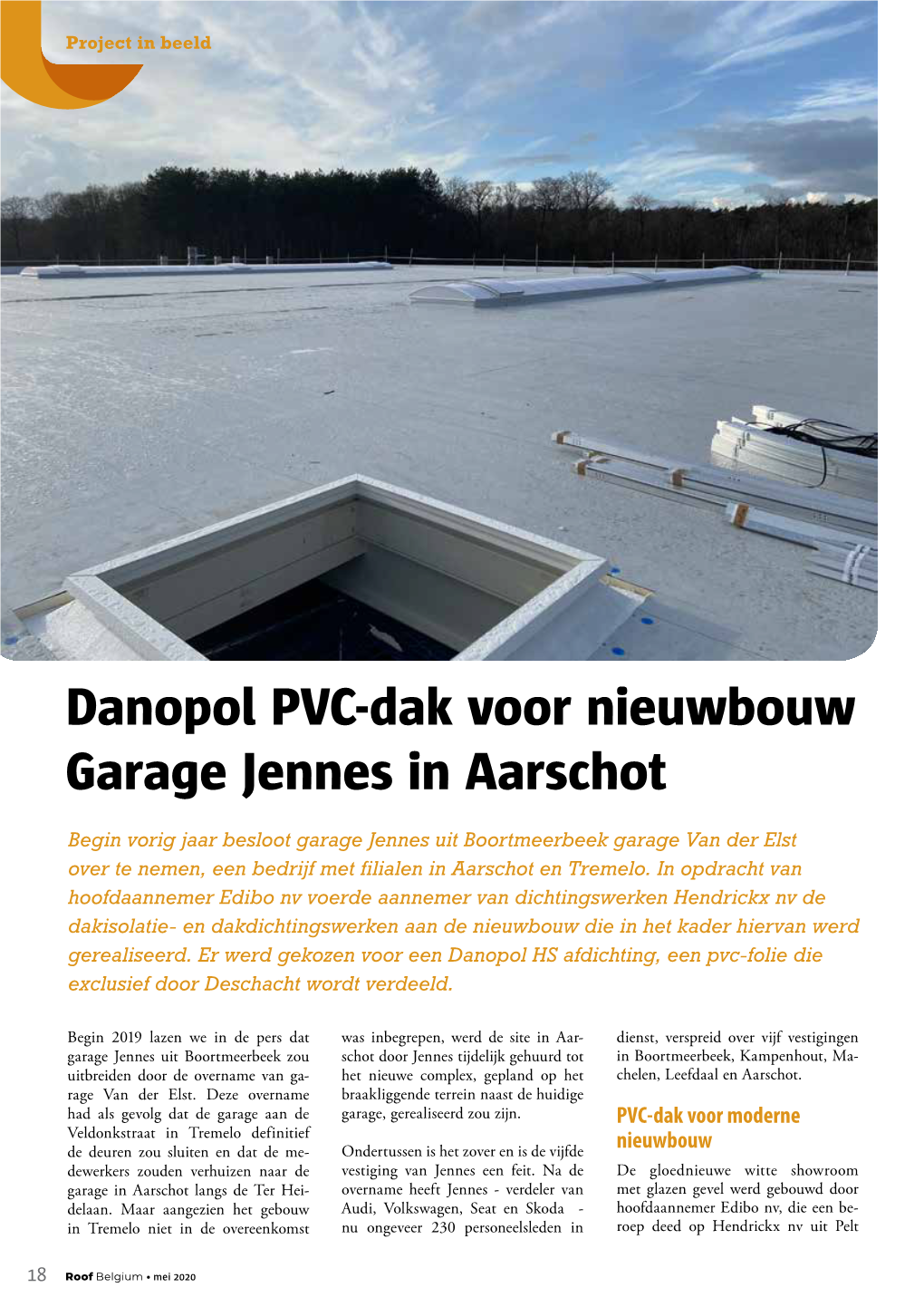 Danopol PVC-Dak Voor Nieuwbouw Garage Jennes in Aarschot