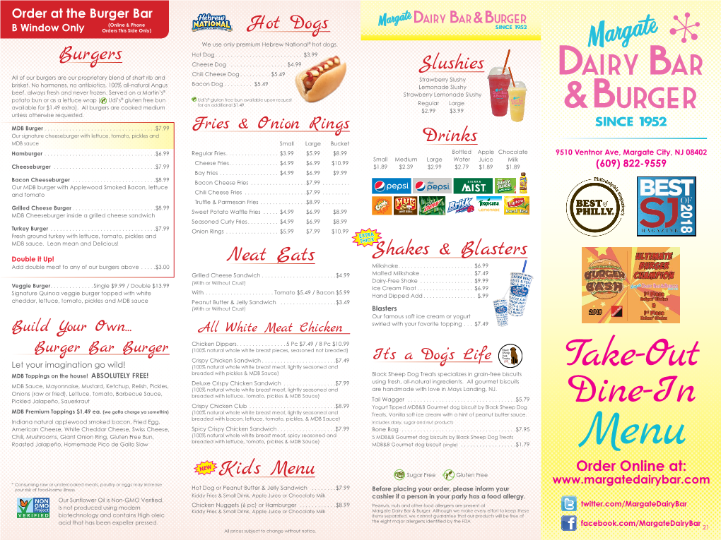 Margate Dairy Bar Menu V14.Indd