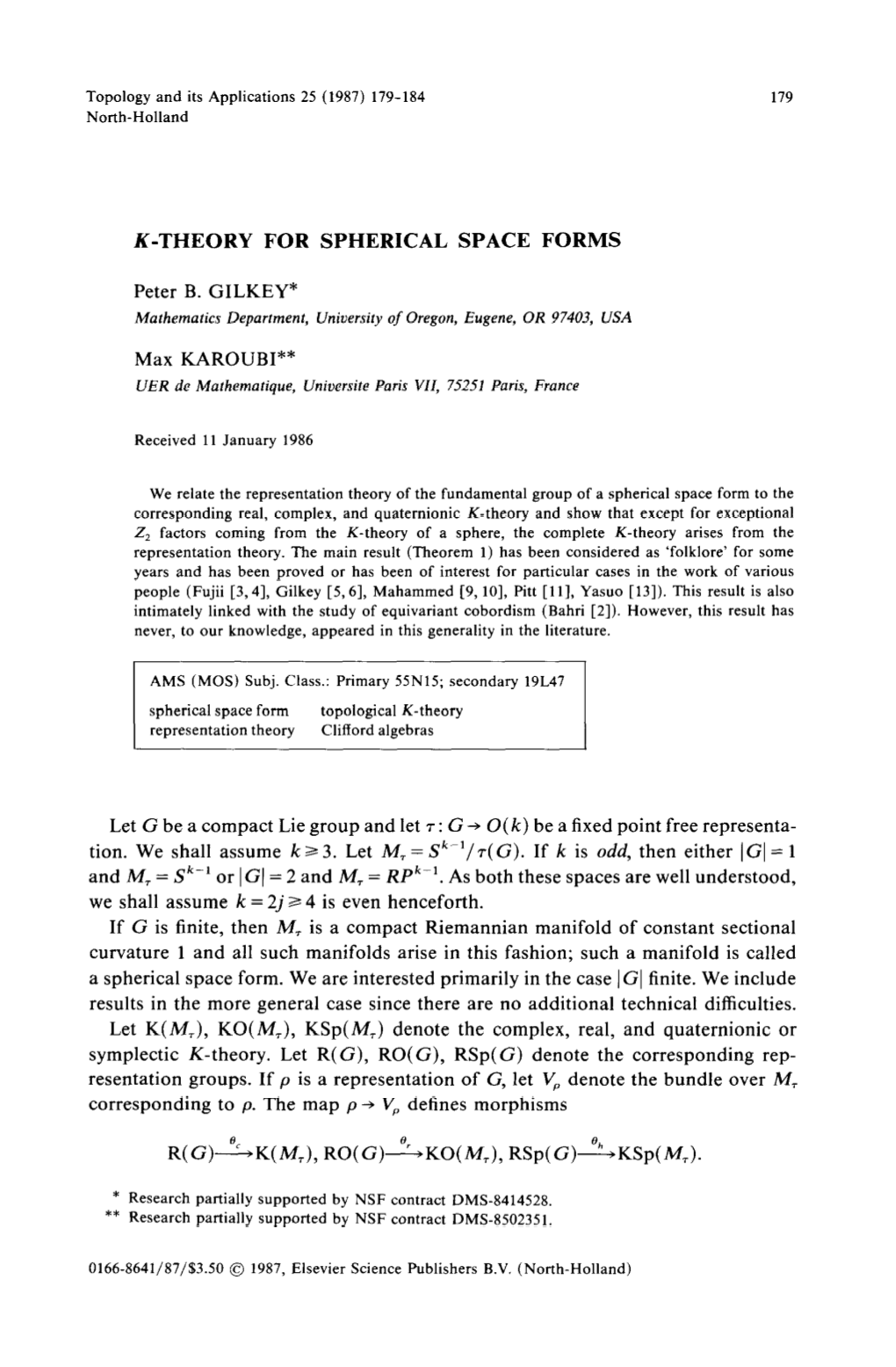 K-Theory for Spherical Space Forms