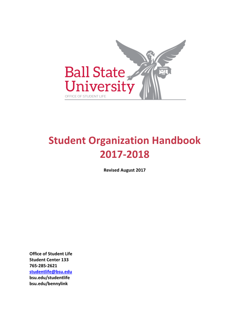 Ball State Student Organization Handbook