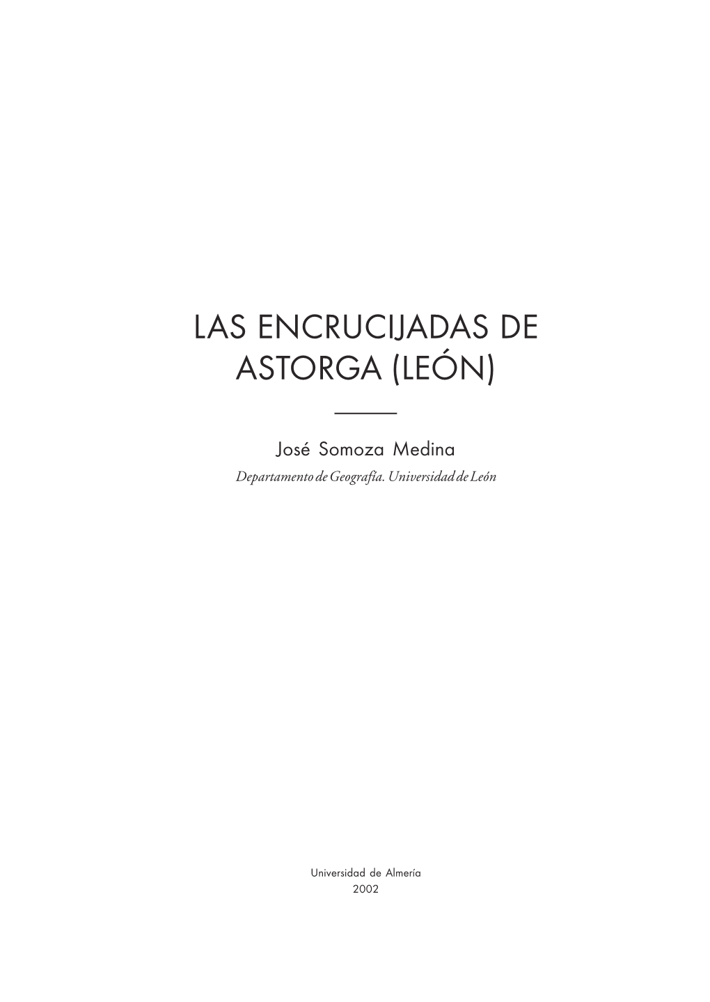 Pdf Las Encrucijadas De Astorga (León)