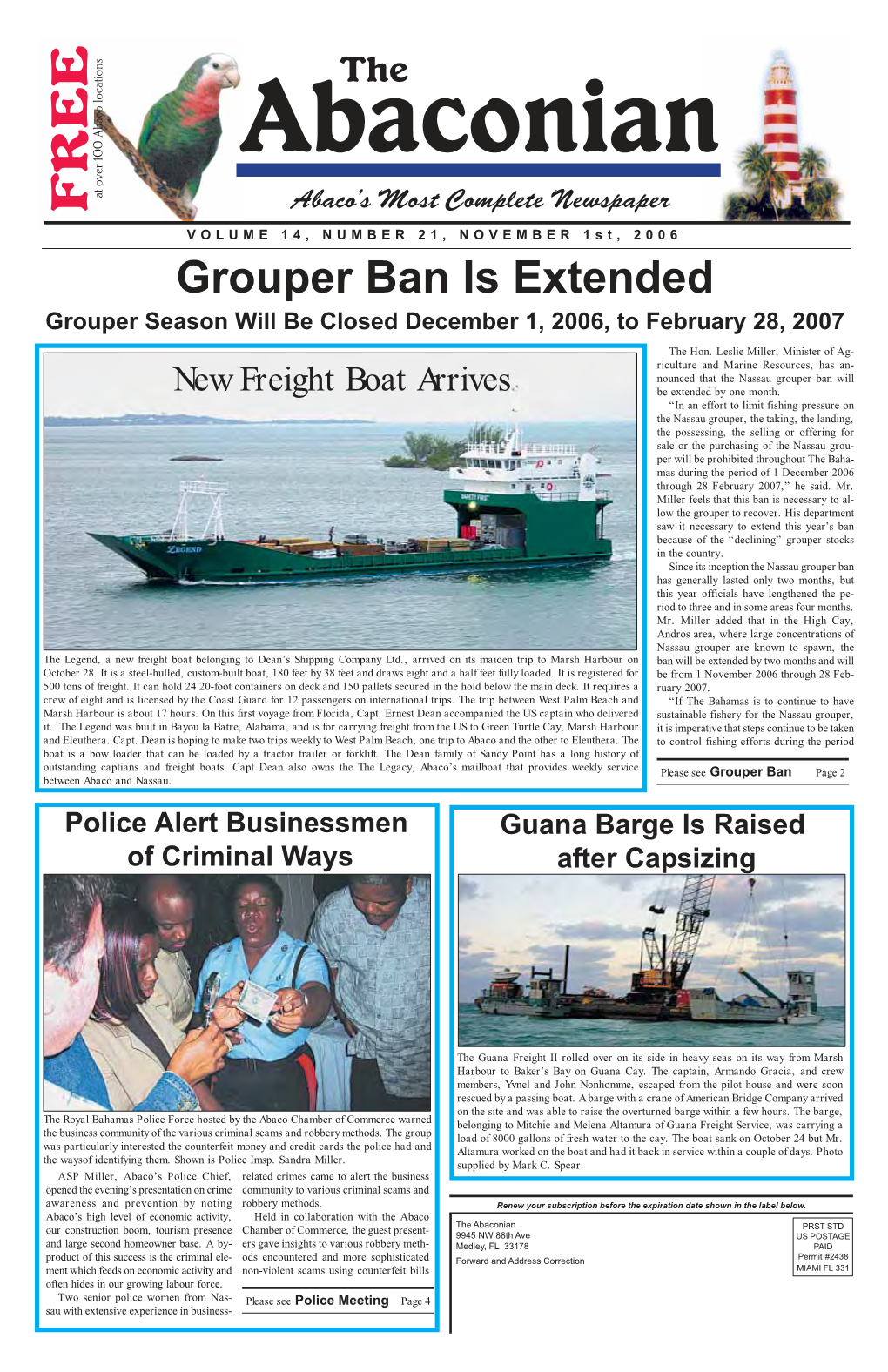 Grouper Ban Is Extended Grouper Season Will Be Closed December 1, 2006, to February 28, 2007