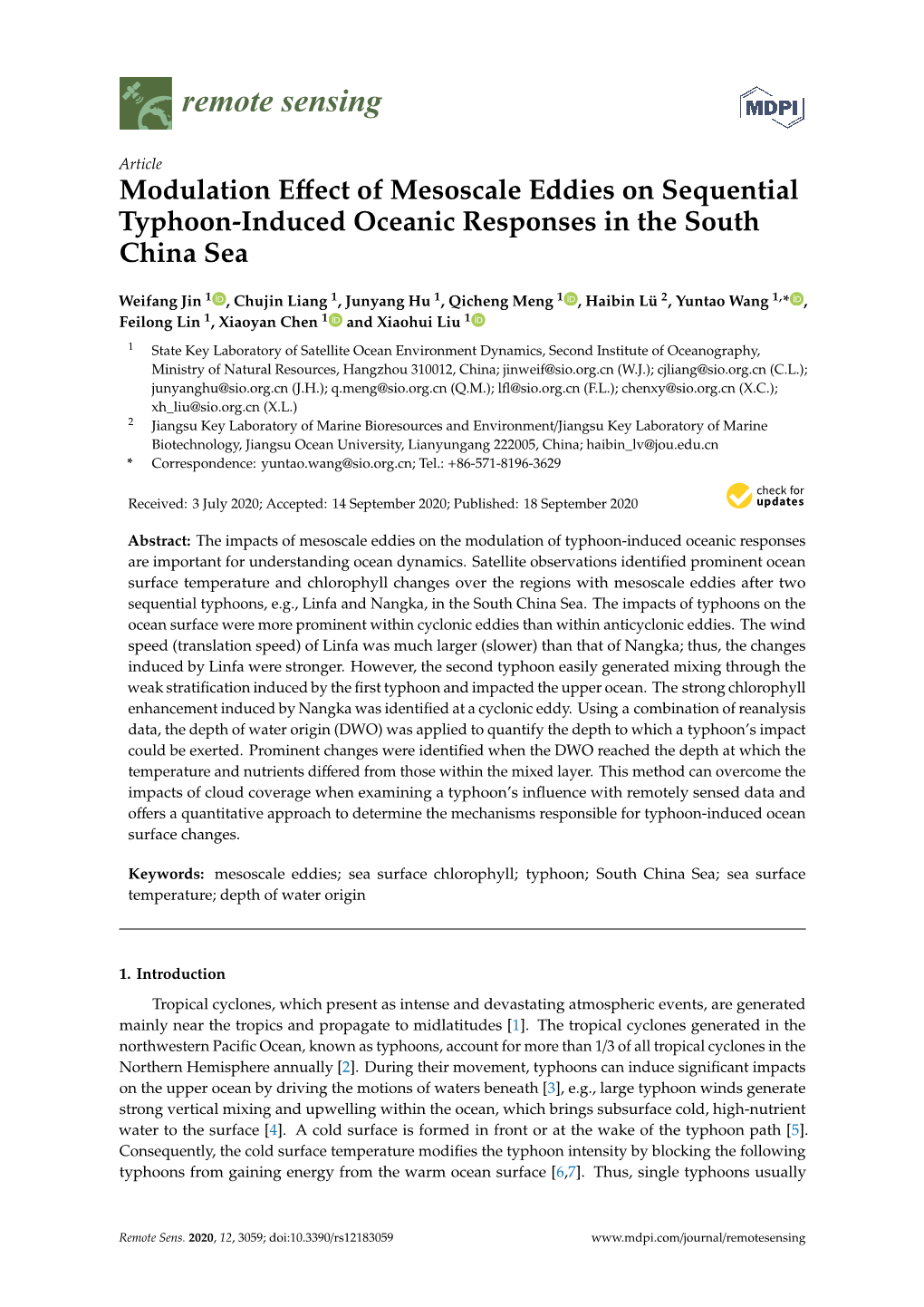 Modulation Effect of Mesoscale Eddies on Sequential Typhoon