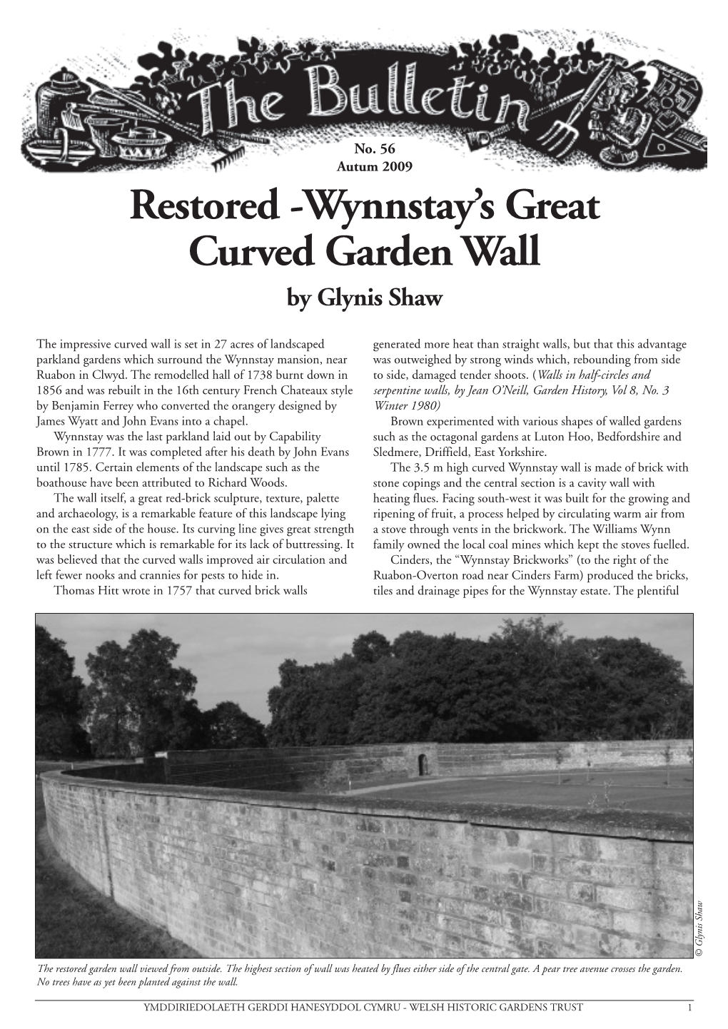 Wynnstay's Great Curved Garden Wall