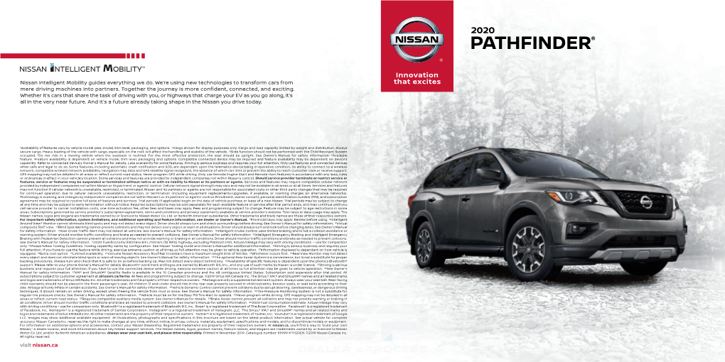 Nissan 2020 Pathfinder Brochure