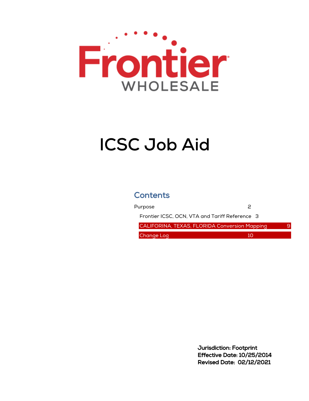 ICSC Job Aid