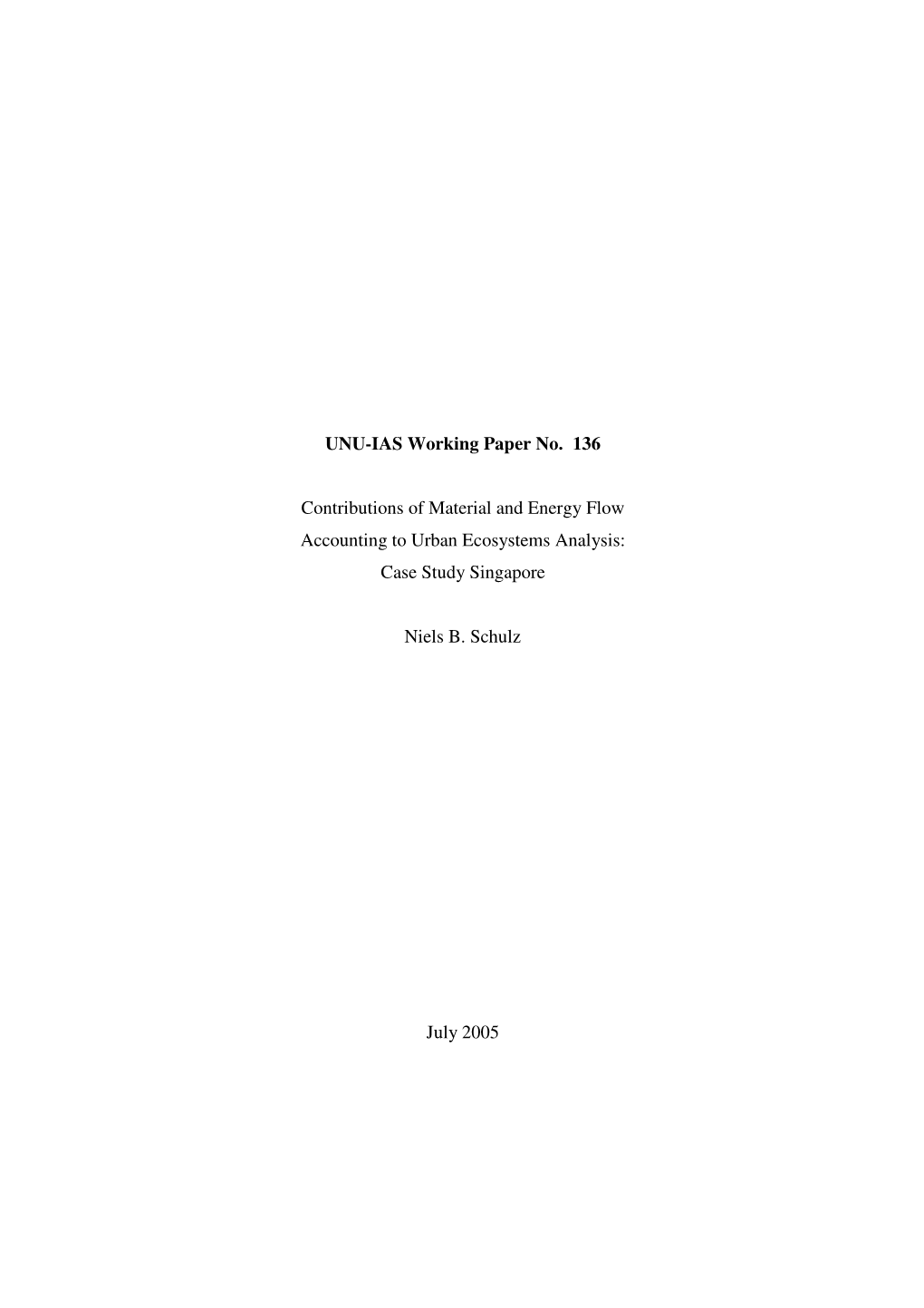 UNU-IAS Working Paper No. 136