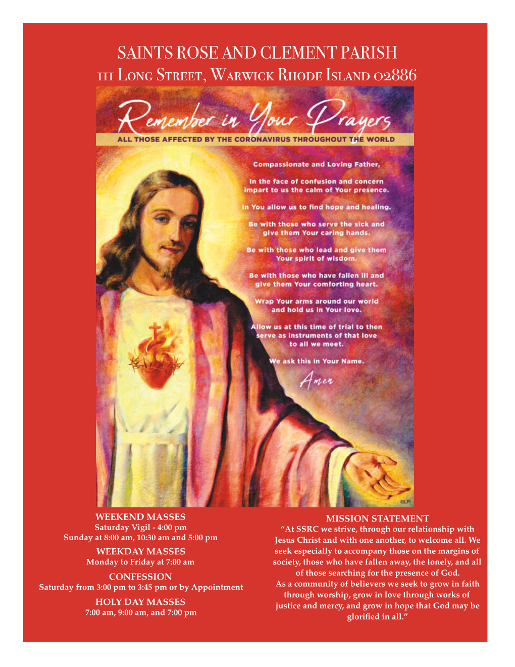 SAINTS ROSE and CLEMENT PARISH 111 Long Street, Warwick Rhode Island 02886