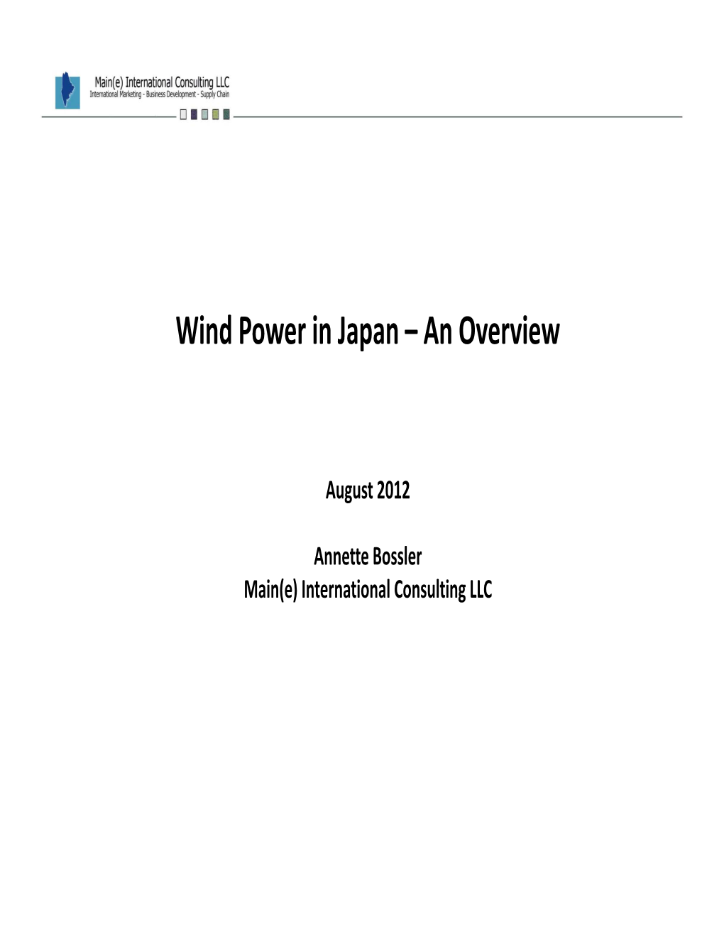 Wind Power in Japan – an Overview