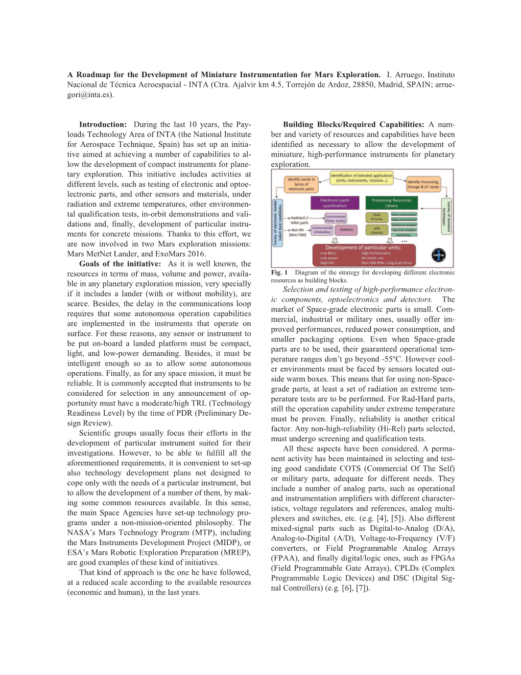 A Roadmap for the Development of Miniature Instrumentation for Mars Exploration