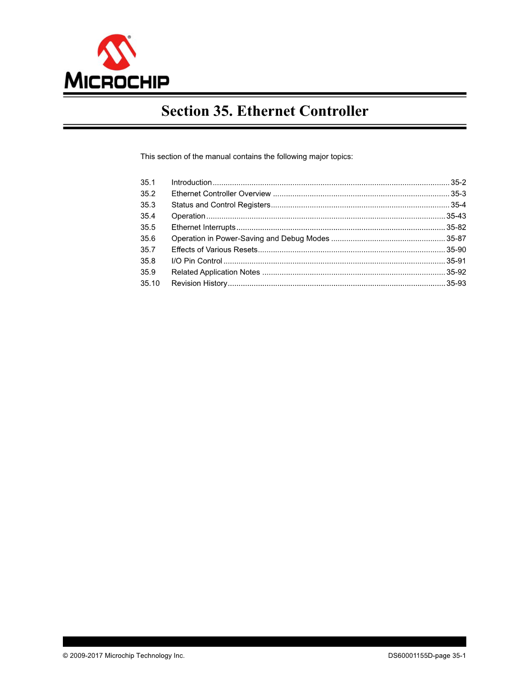 Section 35. Ethernet Controller