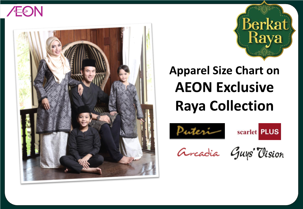 AEON Exclusive Raya Collection Guide on Measuring