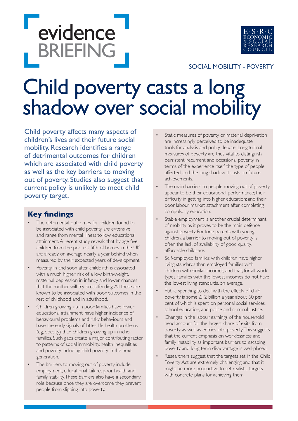 Child Poverty Casts a Long Shadow Over Social Mobility