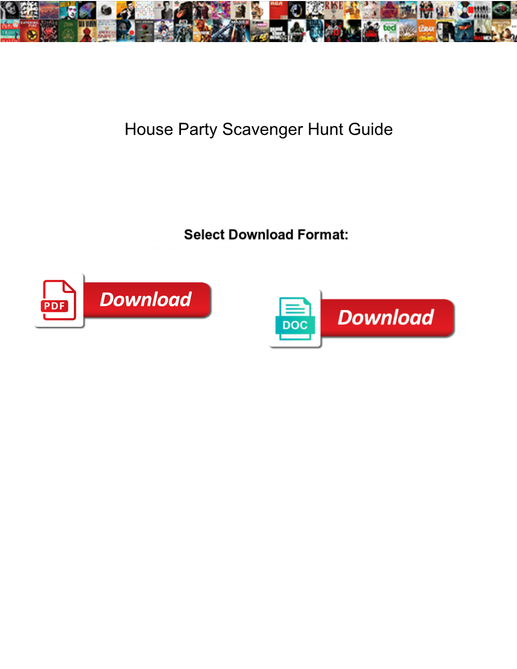 House Party Scavenger Hunt Guide