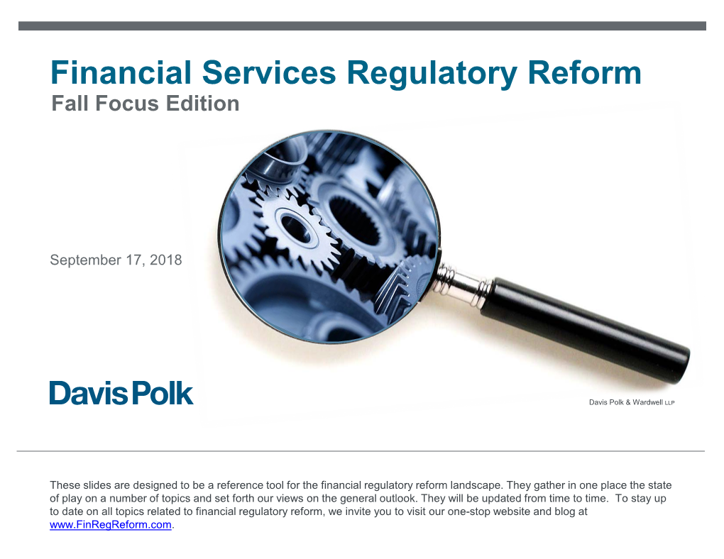 Financial Services Regulatory Reform Tool