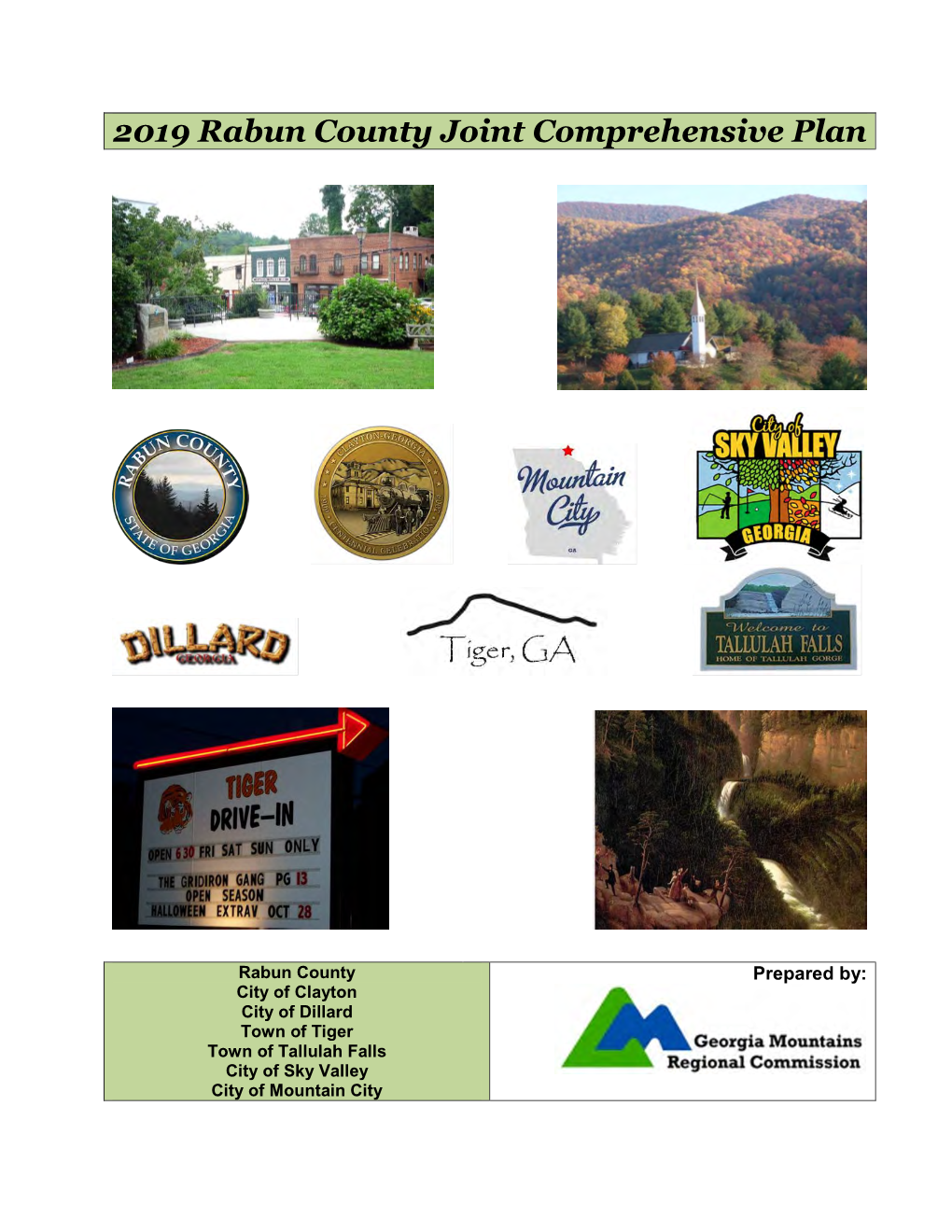 2019 Rabun County Joint Comprehensive Plan