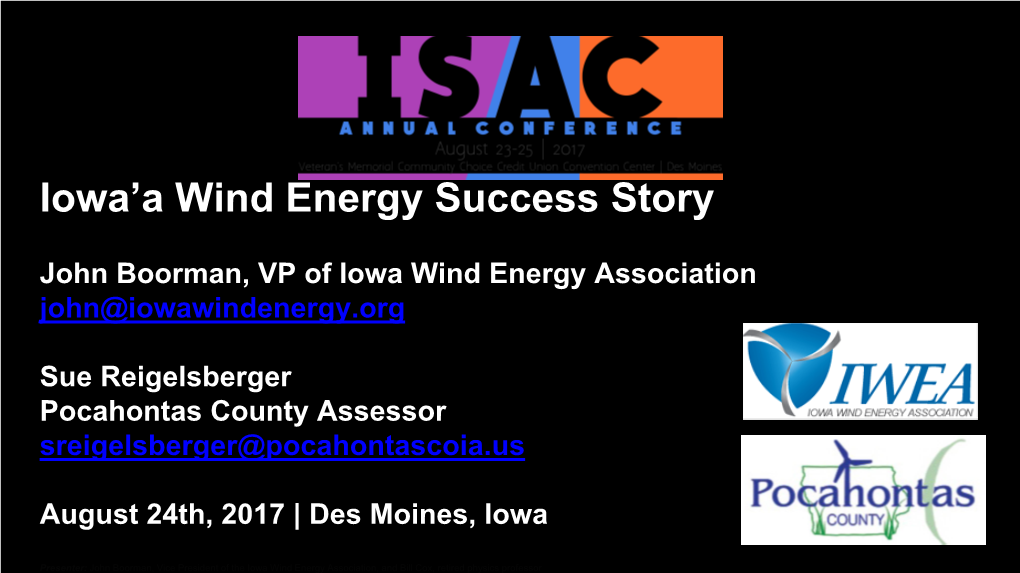 Iowa'a Wind Energy Success Story